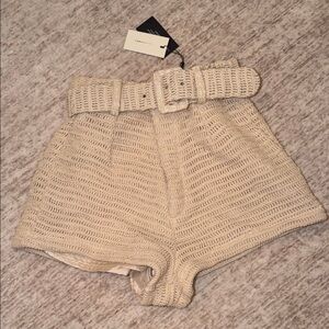 JLuxLabel Knit Shorts - Cream
